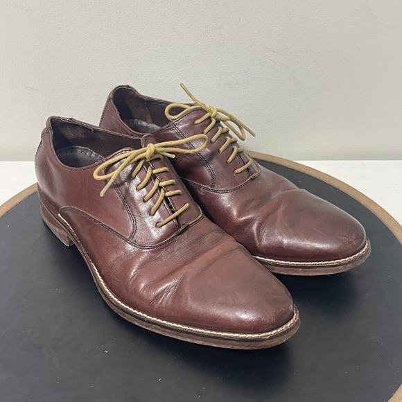 Cole Haan Oxford Shoes Men 7.5M Brown Leather Lace-Up Dress Business Casual - Picture 2 of 12